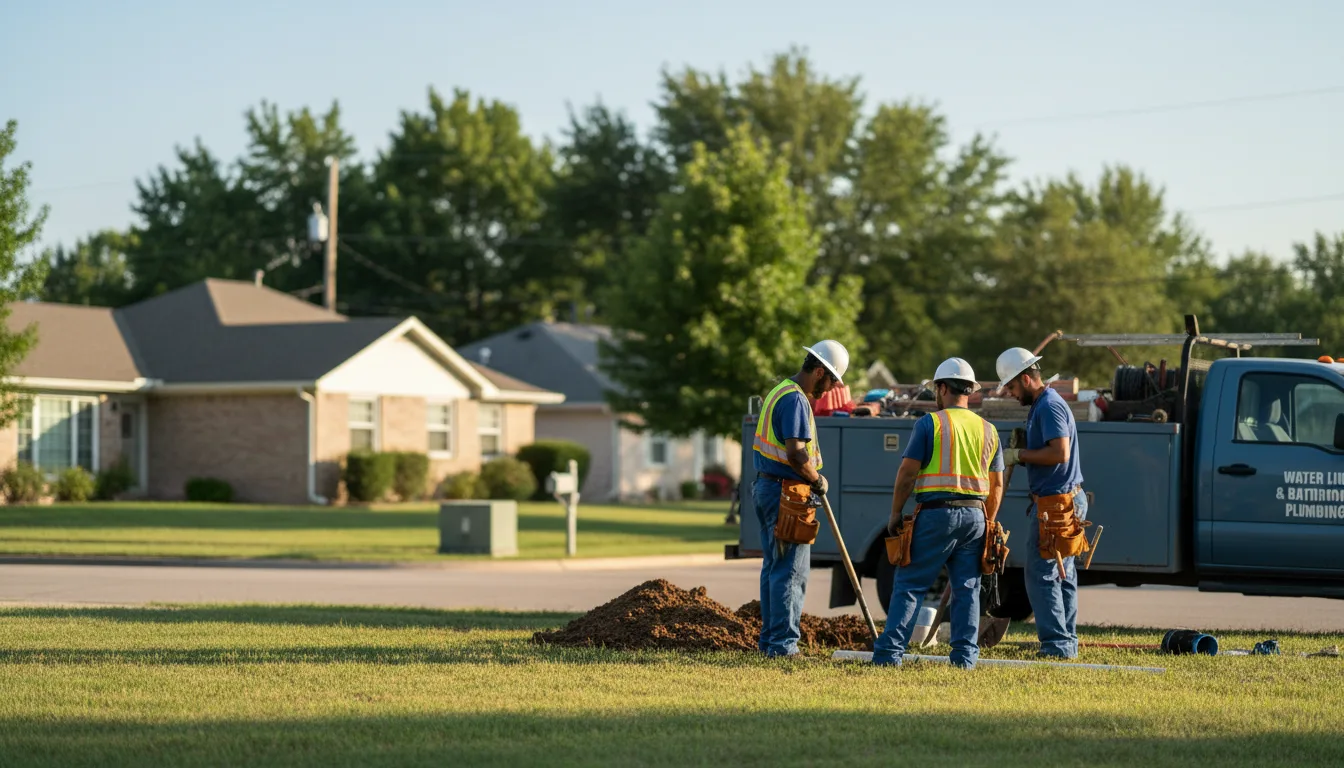 Residential water line and bathroom plumbing service in Finleyville, PA